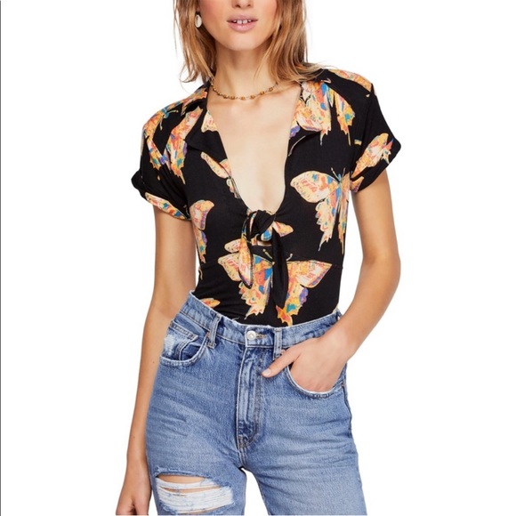 Free People Tops - Free People Ready, Set, Sail Butterfly Top Medium